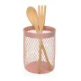 Pot for Kitchen Utensils Versa Pink Steel 11,5 x 15,5 x 11,5 cm by Versa, Shelves and supports - Ref: S3409098, Price: 4,36 €...