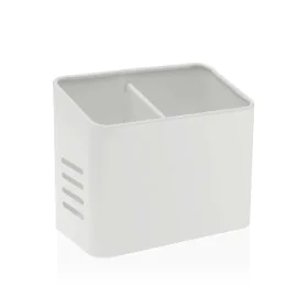 Organizador de Talheres Versa Branco Metal Aço 9,5 x 16 x 13,5 cm de Versa, Prateleiras e estantes - Ref: S3410500, Preço: 7,...