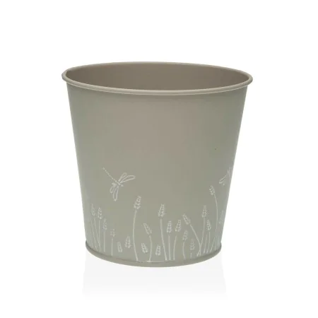 Plant pot Versa Zink Grey Metal (14 cm) by Versa, Flower Pots - Ref: S3410530, Price: 4,79 €, Discount: %