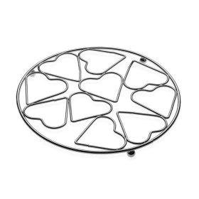 Salvamantel Versa Corazones Metal Acero (20 x 1 x 20 cm) de Versa, Salvamanteles individuales - Ref: S3410577, Precio: 4,65 €...