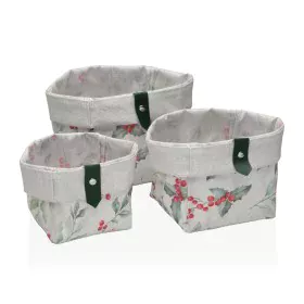 Set de basket Versa Acebo Textile 14 x 14 x 14 cm de Versa, Rangements pour produits cosmétiques - Réf : S3411326, Prix : 5,8...