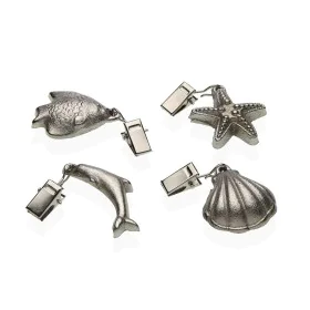 Molas para Toalhas de Mesa Versa Metal Liga de Zinco 7 x 6,8 cm Marinha 4 Peças de Versa, Molas para toalha - Ref: S3412355, ...