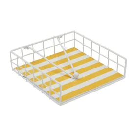 Napkin holder Versa Yellow Metal 35 x 0,03 x 25 cm Stripes by Versa, Napkin Rings - Ref: S3412559, Price: 8,52 €, Discount: %