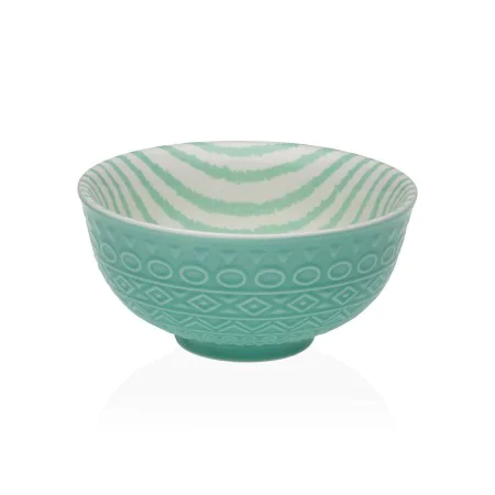 Snack Bowl Versa Turquoise Ceramic Porcelain 12,3 x 5,8 x 12,3 cm by Versa, Bowls and large cups - Ref: S3412622, Price: 4,56...