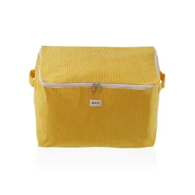 Boîte de rangement Versa Corduroy 38 x 26 x 26 cm Jaune de Versa, Rangements pour produits cosmétiques - Réf : S3412723, Prix...