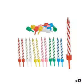 Candle Set Multicolour Birthday (12 Units) by BigBuy Home, Party items - Ref: S3622699, Price: 6,59 €, Discount: %