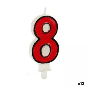 Candle Birthday Number 8 (12 Units) by BigBuy Party, Party items - Ref: S3624804, Price: 7,50 €, Discount: %