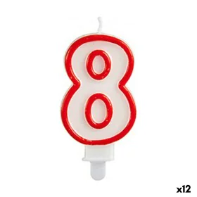 Candela Compleanno Numeri 8 (12 Unità) di BigBuy Party, Articoli per feste - Rif: S3624809, Prezzo: 7,82 €, Sconto: %