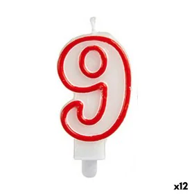 Candle Birthday Number 9 (12 Units) by BigBuy Party, Party items - Ref: S3624813, Price: 7,82 €, Discount: %