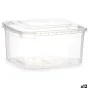 Rectangular Lunchbox with Lid Transparent polypropylene 1 L 14,1 x 8 x 15,5 cm (12 Units) by Leknes, Food storage - Ref: S362...