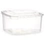 Boîte à repas rectangulaire avec couvercle Transparent polypropylène 1 L 14,1 x 8 x 15,5 cm (12 Unités) de Leknes, Stockage d...