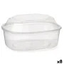 Rectangular Lunchbox with Lid Transparent polypropylene 1,5 L 18 x 10,5 x 21,5 cm (8 Units) by Leknes, Food storage - Ref: S3...