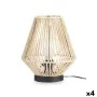 Desk lamp Pyramid 40 W Rope Brown Black 23 x 26 x 23 cm (4 Units) by Gift Decor, Bedside and Table Lamps - Ref: S3631141, Pri...