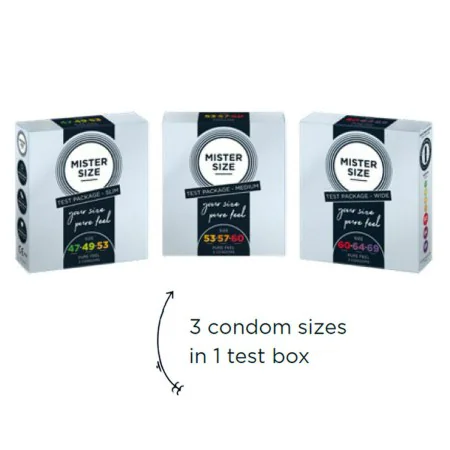 Condoms Mister Size Test Packege Slim by Mister Size, Male Condoms - Ref: S4005428, Price: 3,74 €, Discount: %