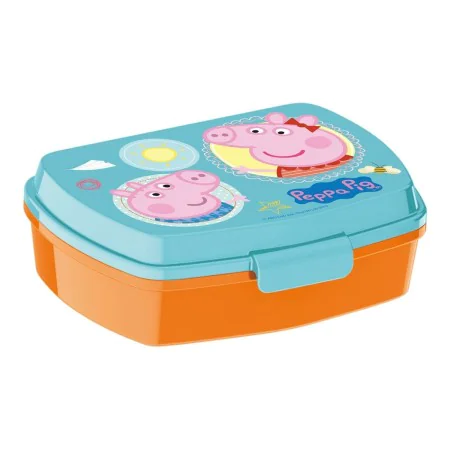 Sandwich Box Peppa Pig Having fun Plastic Light Pink (17 x 5.6 x 13.3 cm) by Peppa Pig, Lunch boxes - Ref: S4305741, Price: 4...