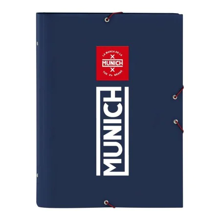 Classeur Munich Storm Blue marine Scolaire A4 de Munich, Dossiers - Réf : S4305742, Prix : 6,63 €, Remise : %