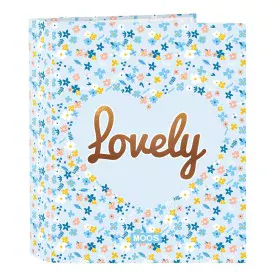 Reliure à anneaux Moos Lovely Bleu A4 27 x 33 x 6 cm de Moos, Classeurs - Réf : S4306274, Prix : 4,15 €, Remise : %