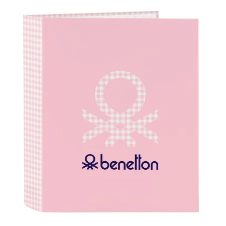 Reliure à anneaux Benetton Vichy Rose A4 27 x 33 x 6 cm de Benetton, Classeurs - Réf : S4306332, Prix : 4,02 €, Remise : %