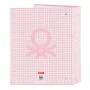 Reliure à anneaux Benetton Vichy Rose A4 27 x 33 x 6 cm de Benetton, Classeurs - Réf : S4306332, Prix : 4,02 €, Remise : %