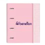 Ring binder Benetton Vichy A4 Pink (27 x 32 x 3.5 cm) by Benetton, Filing cabinets - Ref: S4306333, Price: 7,49 €, Discount: %