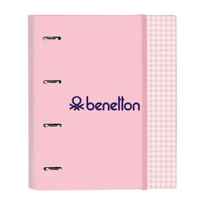 Carpeta de anillas Benetton Vichy A4 Rosa (27 x 32 x 3.5 cm) de Benetton, Archivadores - Ref: S4306333, Precio: 7,49 €, Descu...