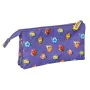 Triple Carry-all SuperThings Guardians of Kazoom Purple Yellow (22 x 12 x 3 cm) by SuperThings, Pencil cases - Ref: S4306433,...