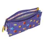 Dreifaches Mehrzweck-Etui SuperThings Guardians of Kazoom Lila Gelb (22 x 12 x 3 cm) von SuperThings, Federmäppchen - Ref: S4...