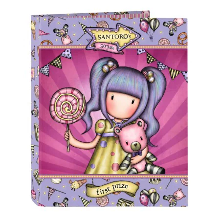 Reliure à anneaux Gorjuss First prize Lila A4 (26.5 x 33 x 4 cm) de Gorjuss, Classeurs - Réf : S4306645, Prix : 3,40 €, Remis...