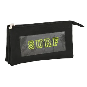 Portatodo Triple Safta Surf Negro (22 x 12 x 3 cm) de Safta, Estuches - Ref: S4306890, Precio: 6,01 €, Descuento: %