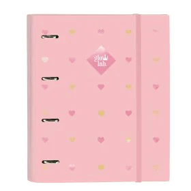 Ring binder Glow Lab Hearts Pink (27 x 32 x 3.5 cm) by Glow Lab, Filing cabinets - Ref: S4307945, Price: 6,58 €, Discount: %