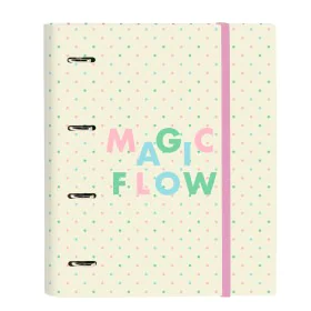 Pasta com argolas Glow Lab Magic flow Bege (27 x 32 x 3.5 cm) de Glow Lab, Arquivadores - Ref: S4307964, Preço: 6,58 €, Desco...