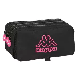 Dreifaches Mehrzweck-Etui Kappa Black and pink Schwarz (21,5 x 10 x 8 cm) von Kappa, Federmäppchen - Ref: S4308296, Preis: 8,...