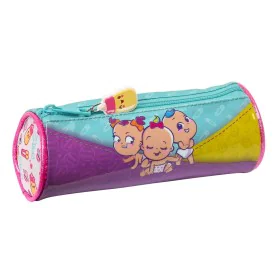 Cylindrical School Case The Bellies 20 x 7 x 7 cm Purple Turquoise White by The Bellies, Pencil cases - Ref: S4308454, Price:...