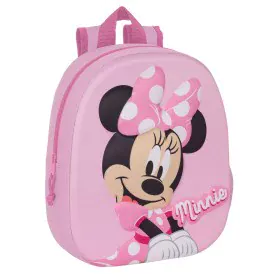 Mochila Escolar Minnie Mouse 3D Cor de Rosa 27 x 33 x 10 cm de Minnie Mouse, Mochilas infantis - Ref: S4308479, Preço: 9,68 €...