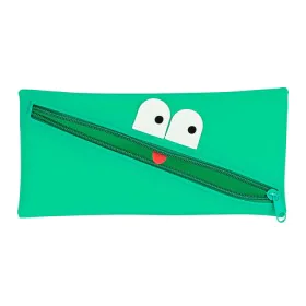 School Case Safta Face 22 x 11 x 1 cm Green by Safta, Pencil cases - Ref: S4308649, Price: 7,37 €, Discount: %