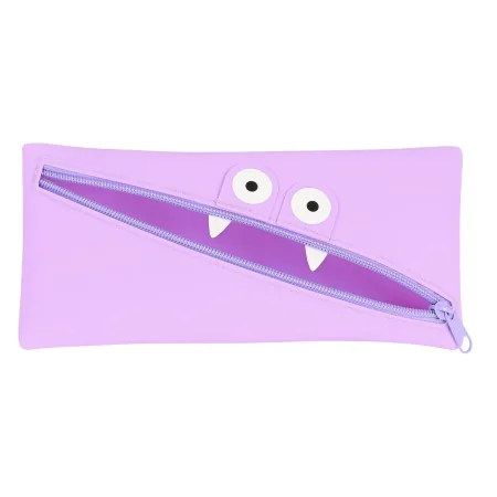 School Case Safta Face 22 x 11 x 1 cm Lilac by Safta, Pencil cases - Ref: S4308650, Price: 6,18 €, Discount: %