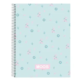 Caderno de Argolas Moos Garden Turquesa A4 120 Folhas de Moos, Livros de exercícios - Ref: S4308752, Preço: 4,15 €, Desconto: %