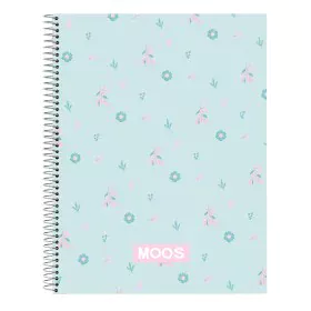 Caderno de Argolas Moos Garden Turquesa A4 120 Folhas de Moos, Livros de exercícios - Ref: S4308752, Preço: 4,15 €, Desconto: %