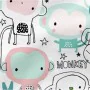 Pillowcase HappyFriday Moshi Moshi Macaque Multicolour 80 x 80 cm by HappyFriday, Sheets and pillowcases - Ref: D1610035, Pri...