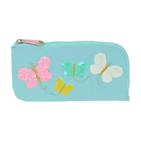 School Case Moos Butterflies Light Blue 23 x 11 x 1 cm by Moos, Pencil cases - Ref: S4309922, Price: 4,60 €, Discount: %