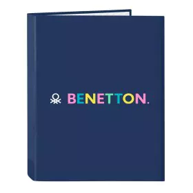 Reliure à anneaux Benetton Cool Blue marine A4 26.5 x 33 x 4 cm de Benetton, Classeurs - Réf : S4309952, Prix : 4,10 €, Remis...