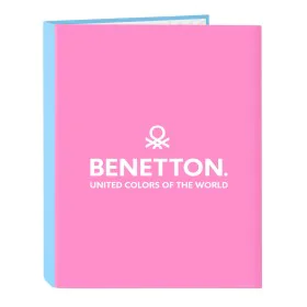 Ring binder Benetton Spring Pink Sky blue A4 26.5 x 33 x 4 cm by Benetton, Filing cabinets - Ref: S4309987, Price: 4,10 €, Di...