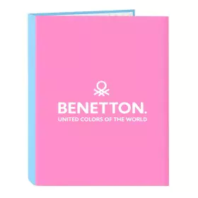 Reliure à anneaux Benetton Spring Rose Bleu ciel A4 26.5 x 33 x 4 cm de Benetton, Classeurs - Réf : S4309987, Prix : 4,10 €, ...