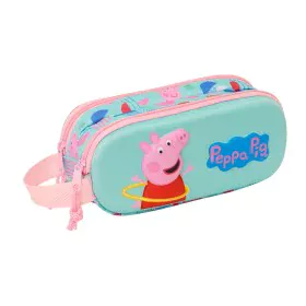 Portatodo Doble Peppa Pig Verde Rosa 21 x 8 x 6 cm 3D de Peppa Pig, Estuches - Ref: S4310545, Precio: 6,10 €, Descuento: %