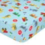 Drap housse HappyFriday MR FOX Bleu Multicouleur 70 x 140 x 14 cm de HappyFriday, Draps et taies d'oreiller - Réf : D1610068,...