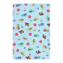 Drap housse HappyFriday MR FOX Bleu Multicouleur 70 x 140 x 14 cm de HappyFriday, Draps et taies d'oreiller - Réf : D1610068,...