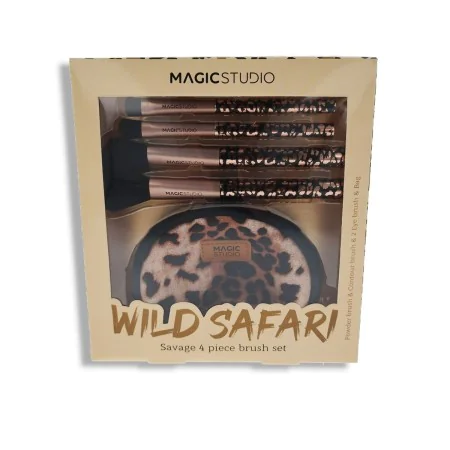 Conjunto de Pincéis de Maquilhagem Magic Studio Wild Safari Savage 4 Peças de Magic Studio, Pincéis - Ref: S4515633, Preço: 1...