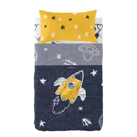 Bedding set HappyFriday Mr Fox Starspace Multicolour Baby Crib 2 Pieces by HappyFriday, Bed linen for cots - Ref: D1610096, P...