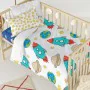 Duvet cover set HappyFriday Mr Fox Space rocket Multicolour Baby Crib 2 Pieces by HappyFriday, Quilts and quilt covers - Ref:...