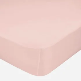 Fitted sheet HappyFriday BASIC Light Pink 140 x 200 x 32 cm by HappyFriday, Sheets and pillowcases - Ref: D1610125, Price: 19...